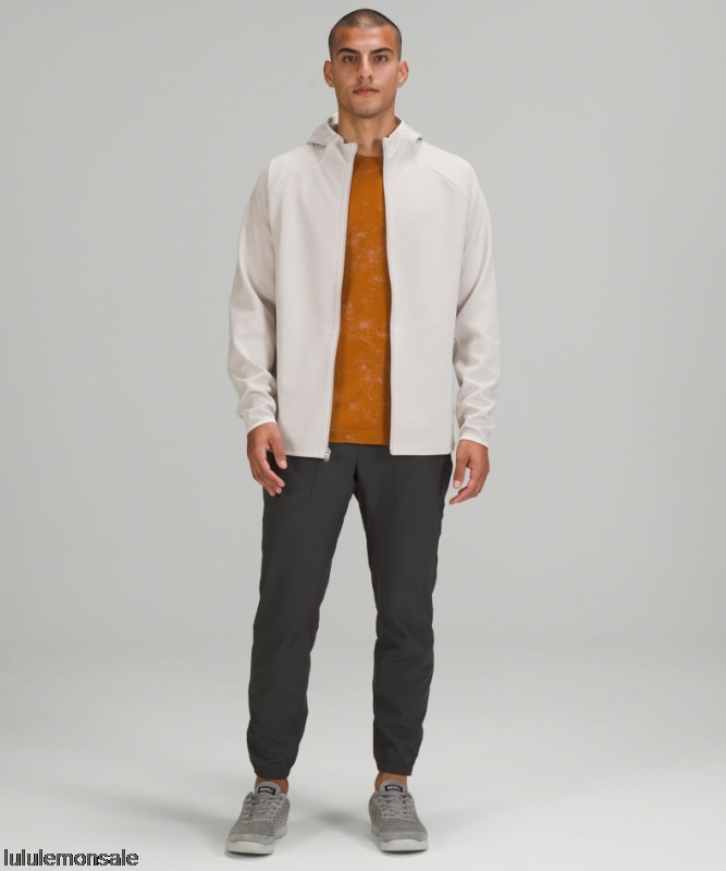 Lululemon Deutschland DELULU943 | Lululemon Deutschland Melierter Taubengrauer Gridliner-Fleece-Hoodie Mit Reißverschluss